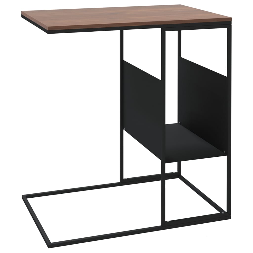 vidaXL Bočný stolík čierny 55x36x59,5 cm spracované drevo