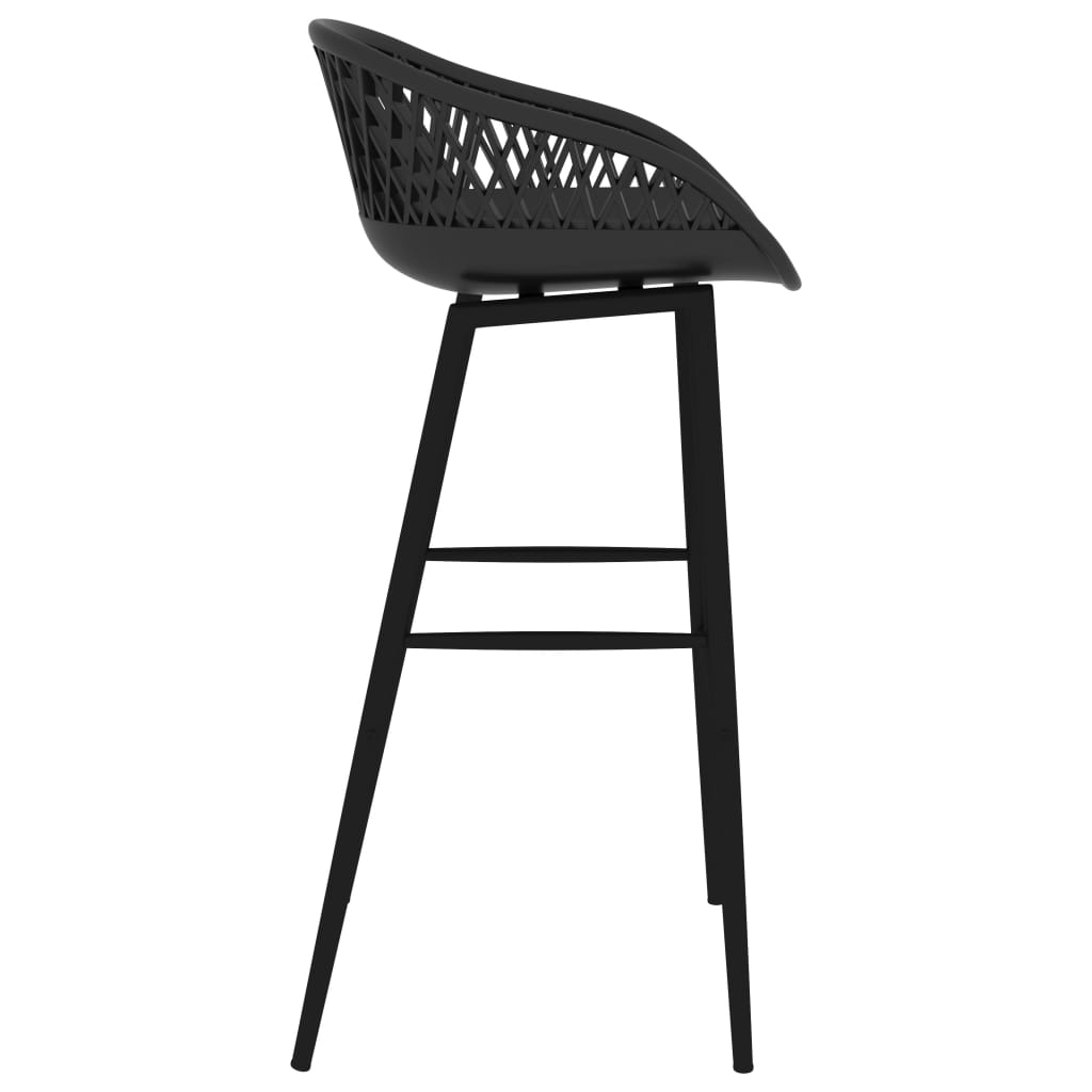 vidaXL Barové stoličky 4 ks čierne