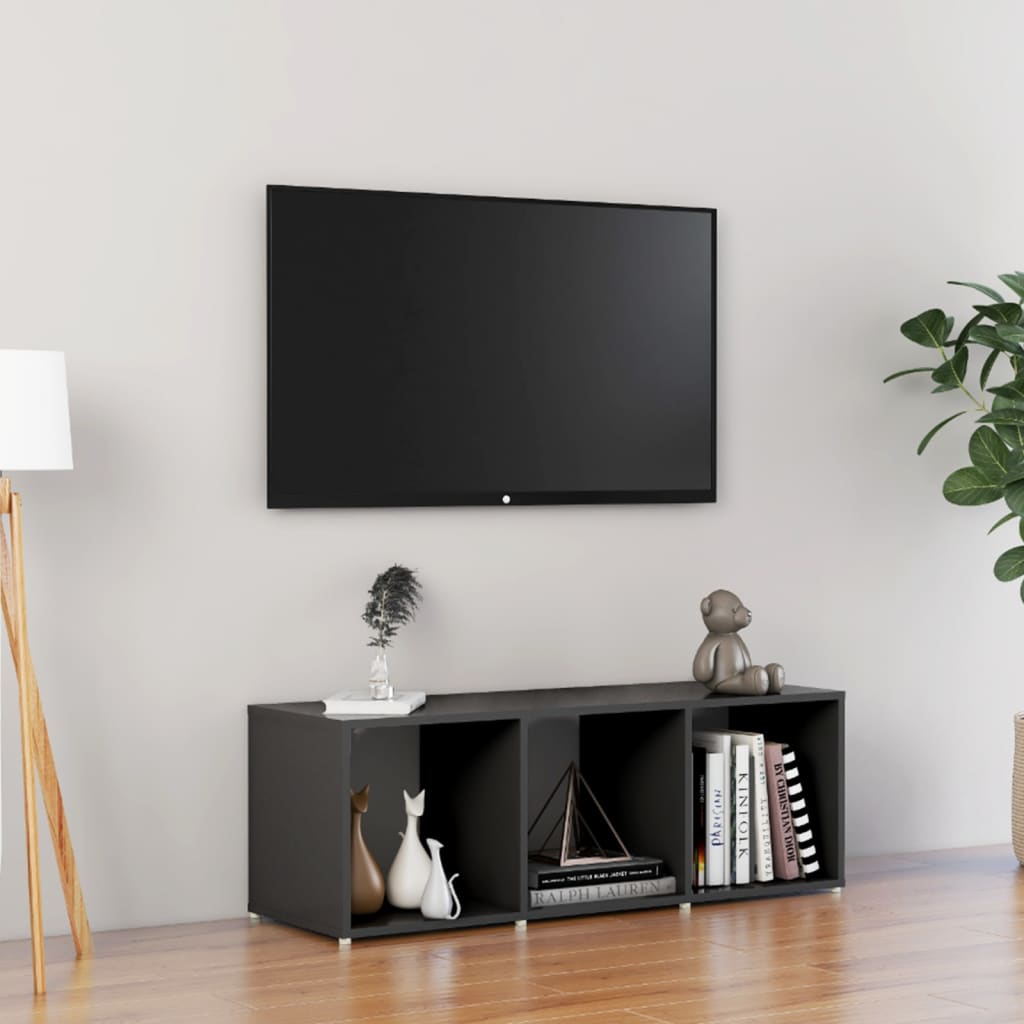 vidaXL TV skrinka, sivá 107x35x37 cm, kompozitné drevo