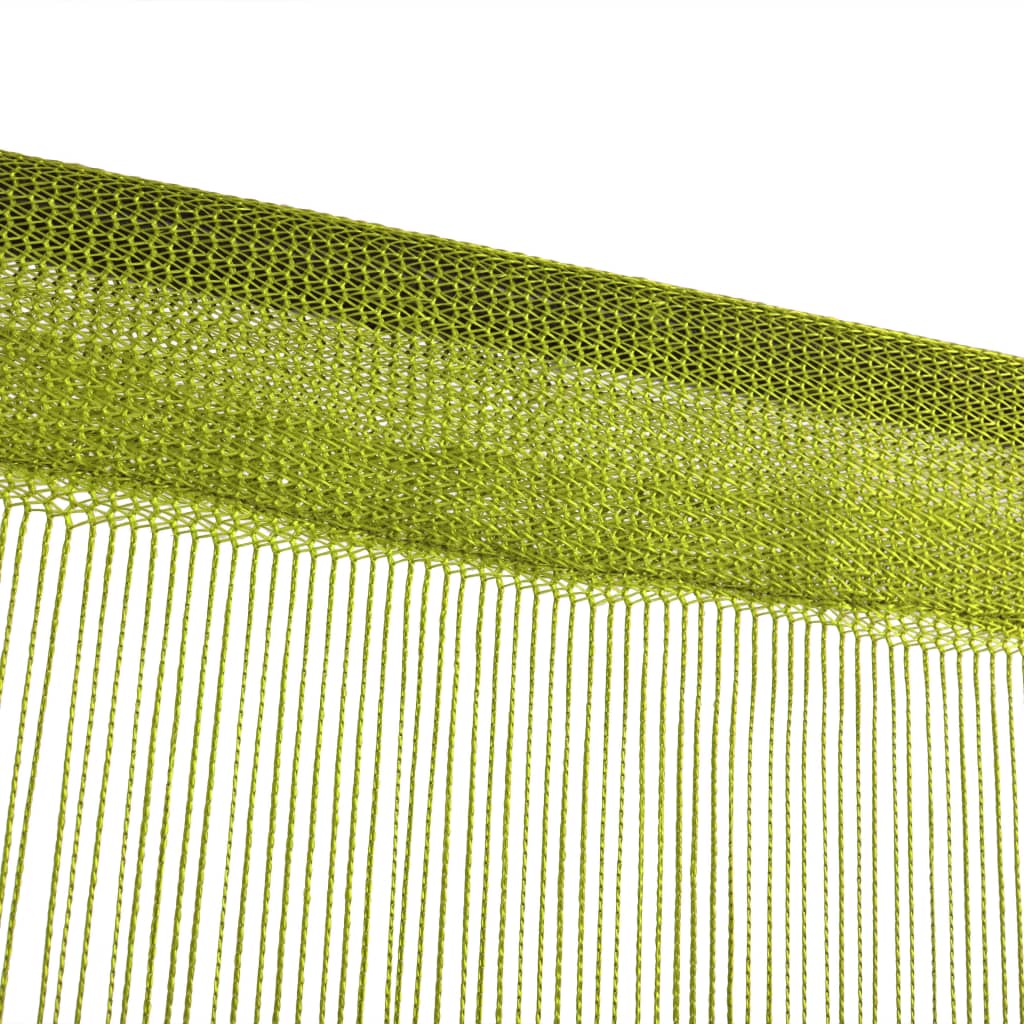 vidaXL Šnúrkový záves, 2 ks, 100x250 cm, zelený