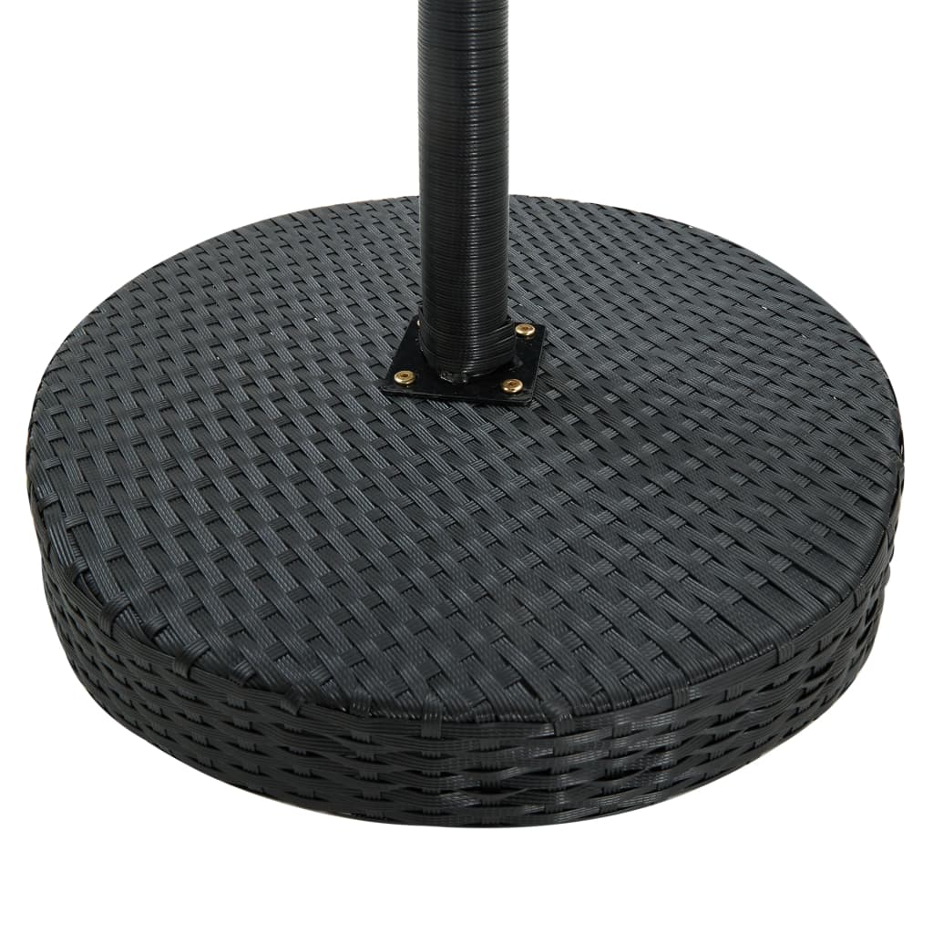 vidaXL Záhradný stolík čierny 60,5x106 cm polyratanový