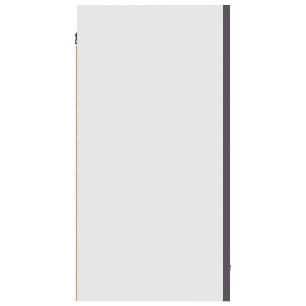 vidaXL Závesná skrinka, lesklá sivá 80x31x60 cm, kompozitné drevo