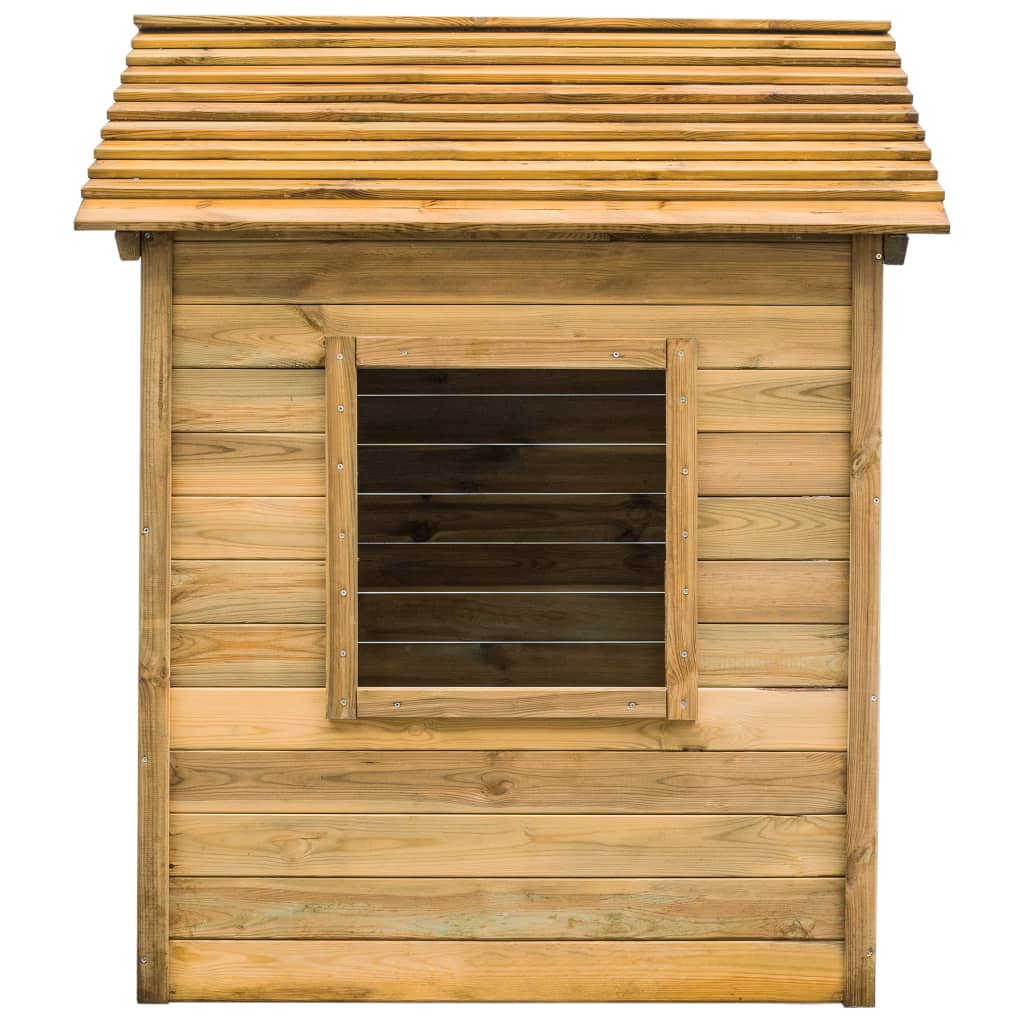 vidaXL Vonkajší domček na hranie 120x120x146 cm, borovica