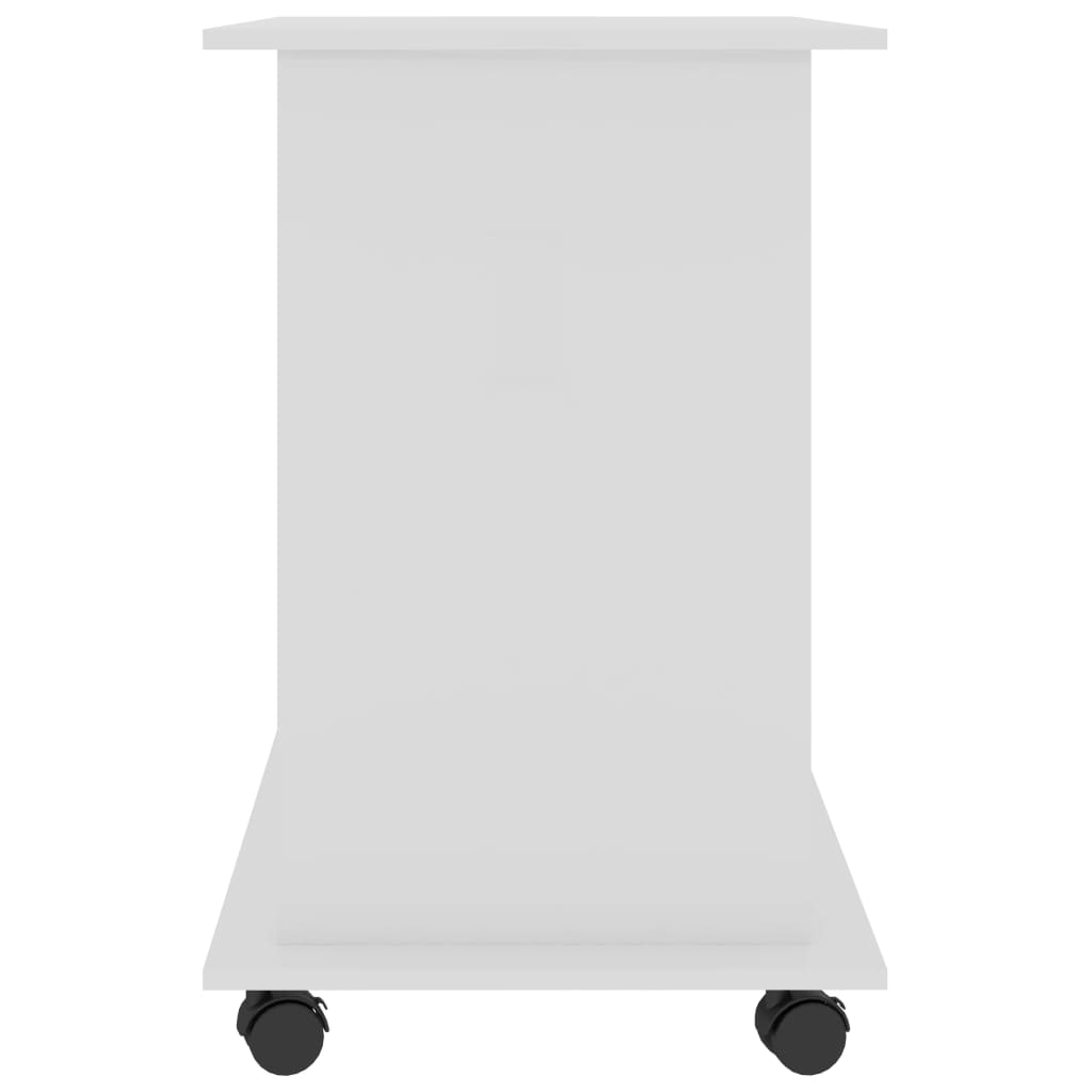 vidaXL PC stôl lesklý biely 80x50x75 cm drevotrieska