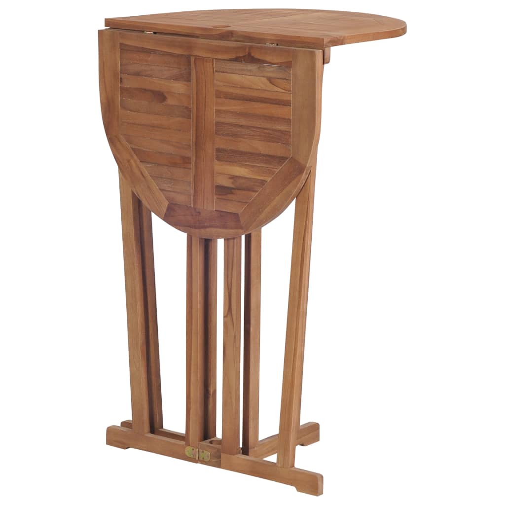 vidaXL Skladací barový stôl 100x65x105 cm, tíkový masív