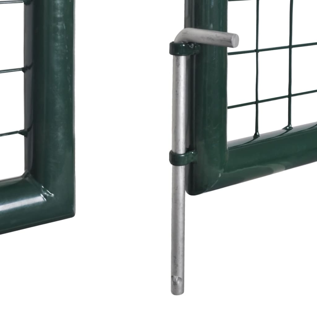 vidaXL Dvojkrídlová plotová brána, oceľ s práškovou úpravou