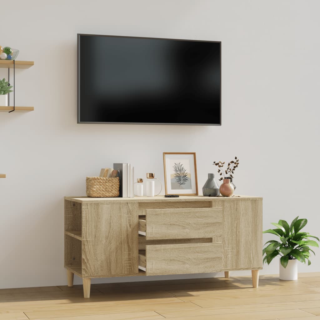 vidaXL TV skrinka dub sonoma 102x44,5x50 cm spracované drevo
