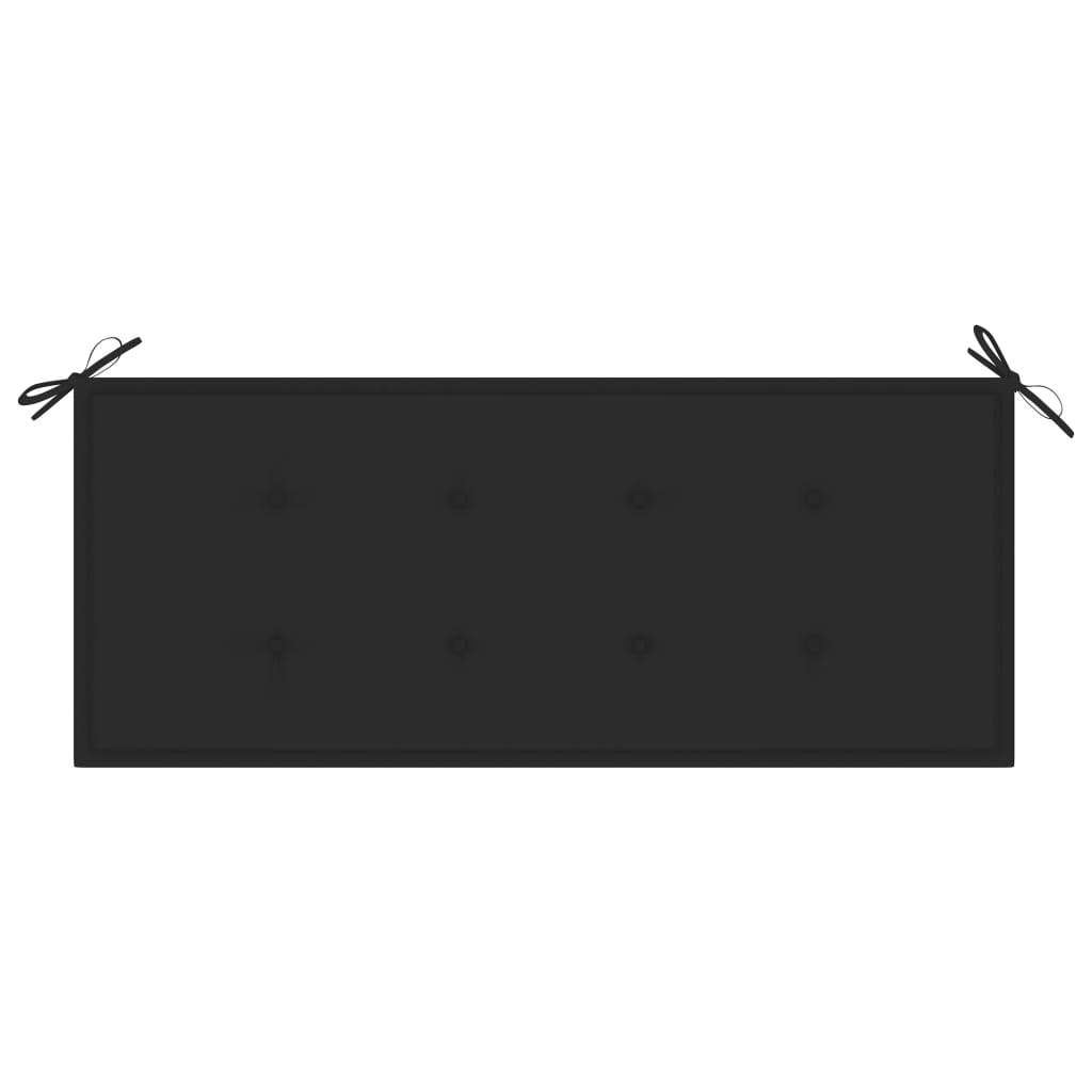 vidaXL Záhradná lavička s čiernou podložkou 120 cm tíkový masív
