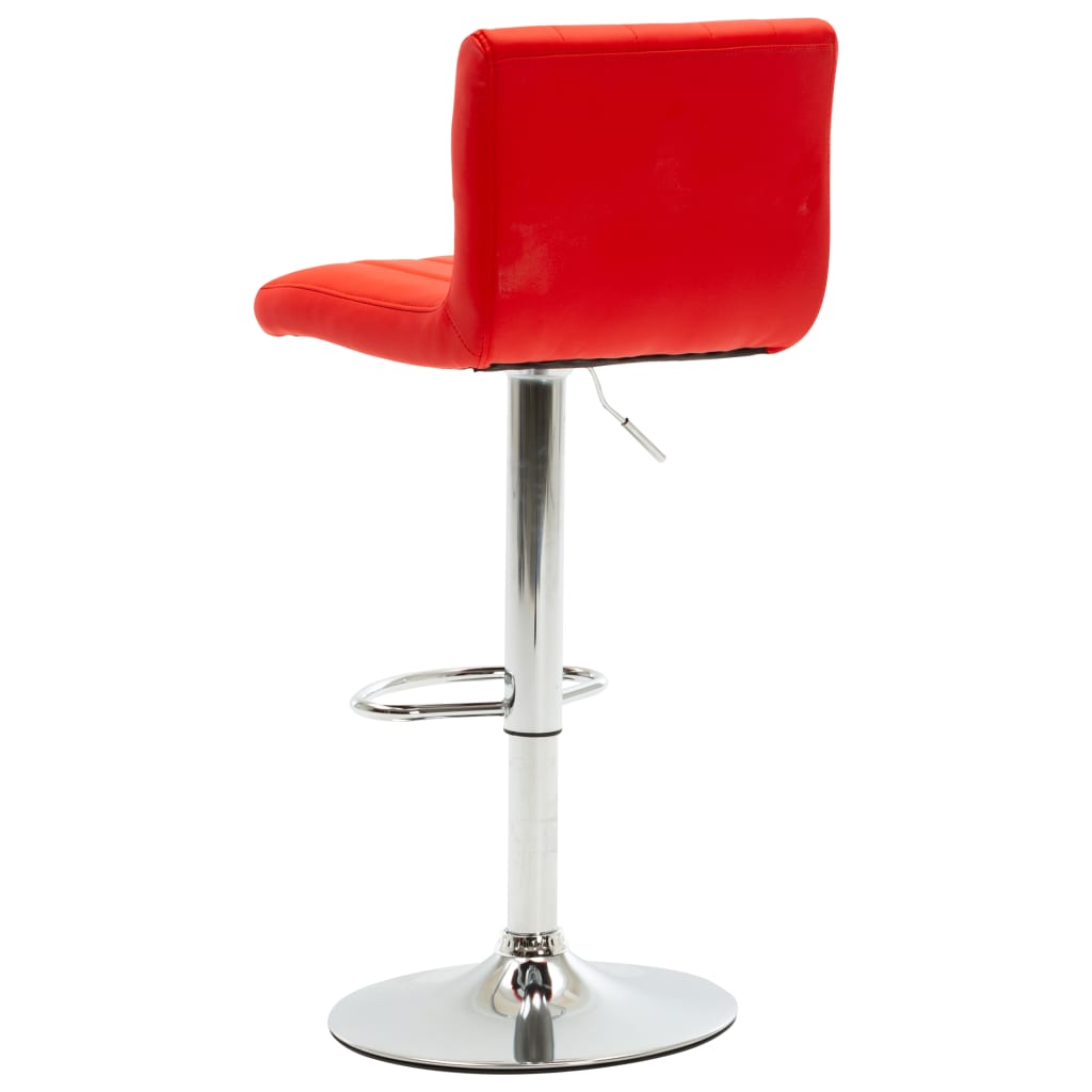 vidaXL Barová stolička, červená, umelá koža
