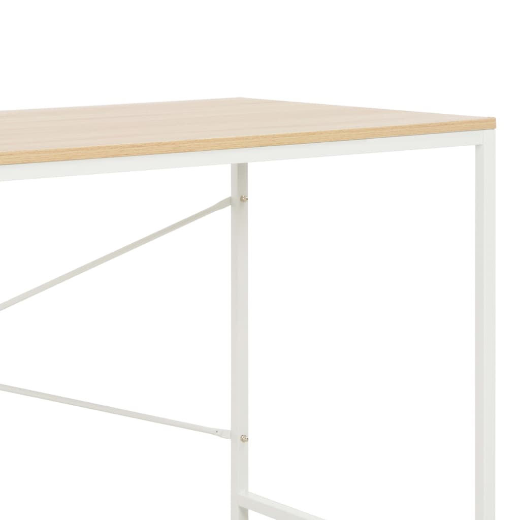 vidaXL Počítačový stôl biely a dubový 120x60x70 cm