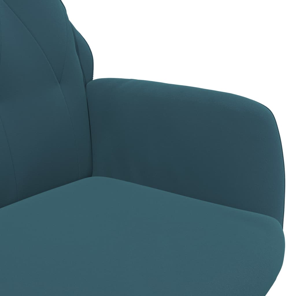 vidaXL Relaxačné kreslo modré zamatové