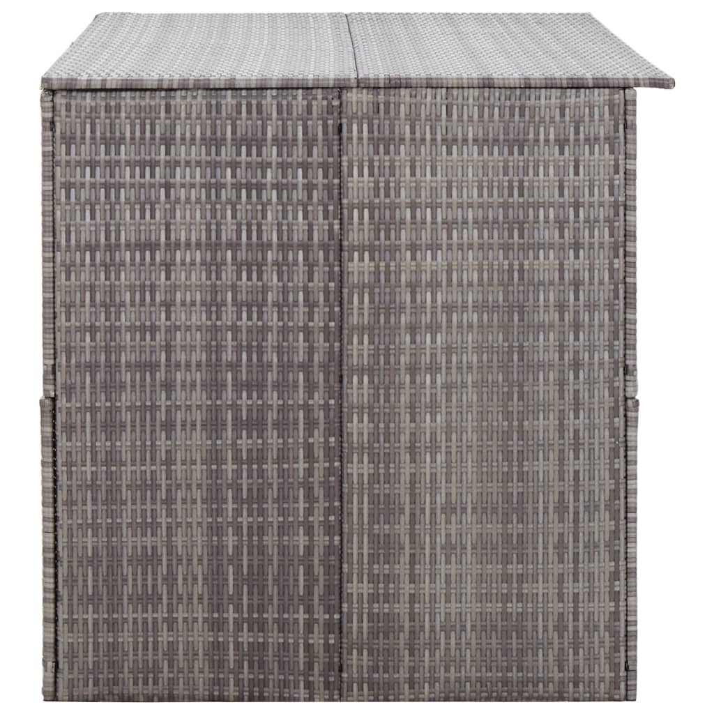 vidaXL Záhradný úložný box sivý 150x100x100 cm polyratanový