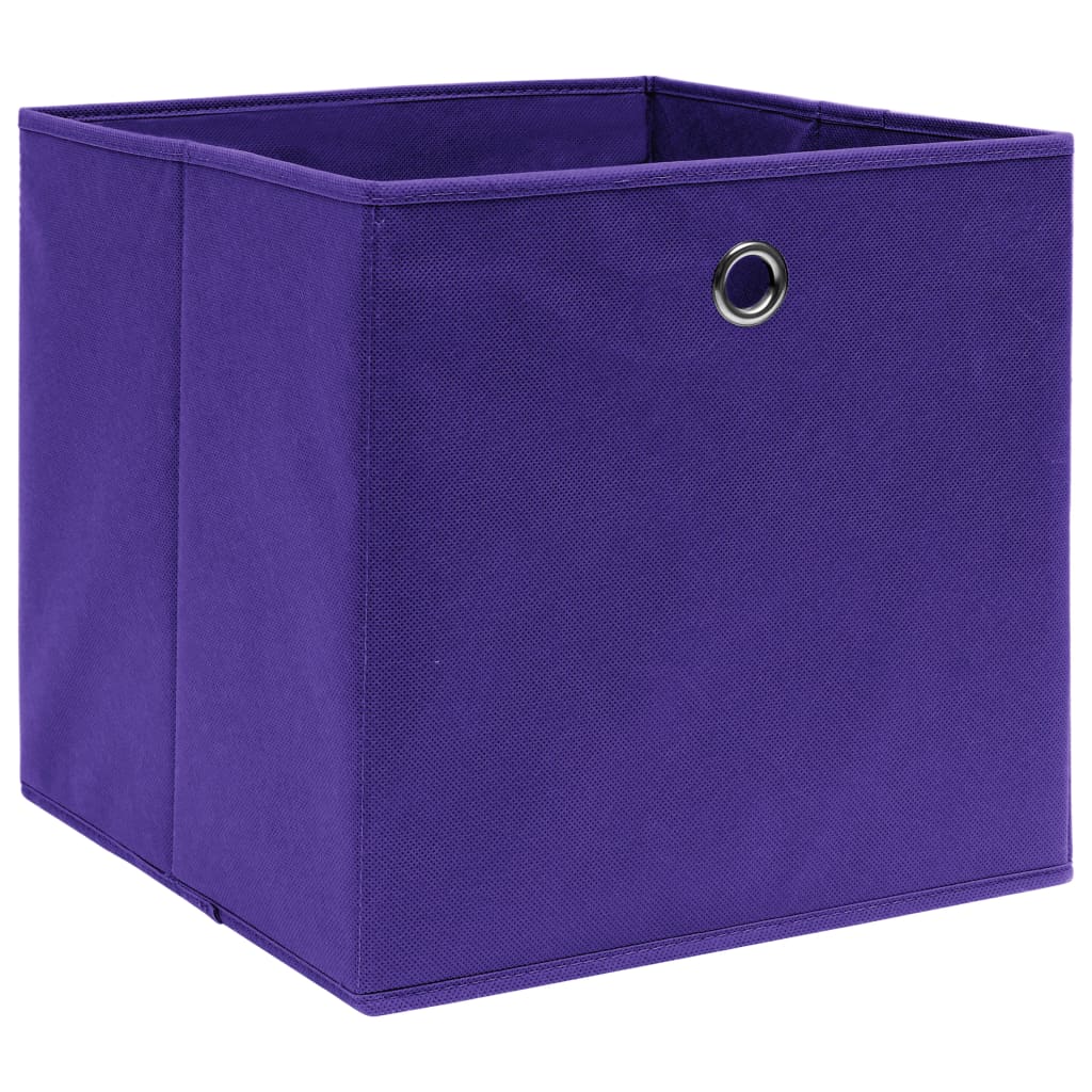 vidaXL Úložné boxy 4 ks, fialové 32x32x32 cm, látka