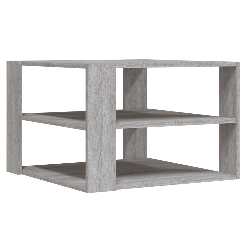 vidaXL Konferenčný stolík sivý sonoma 59,5x59,5x40 cm kompozitné drevo