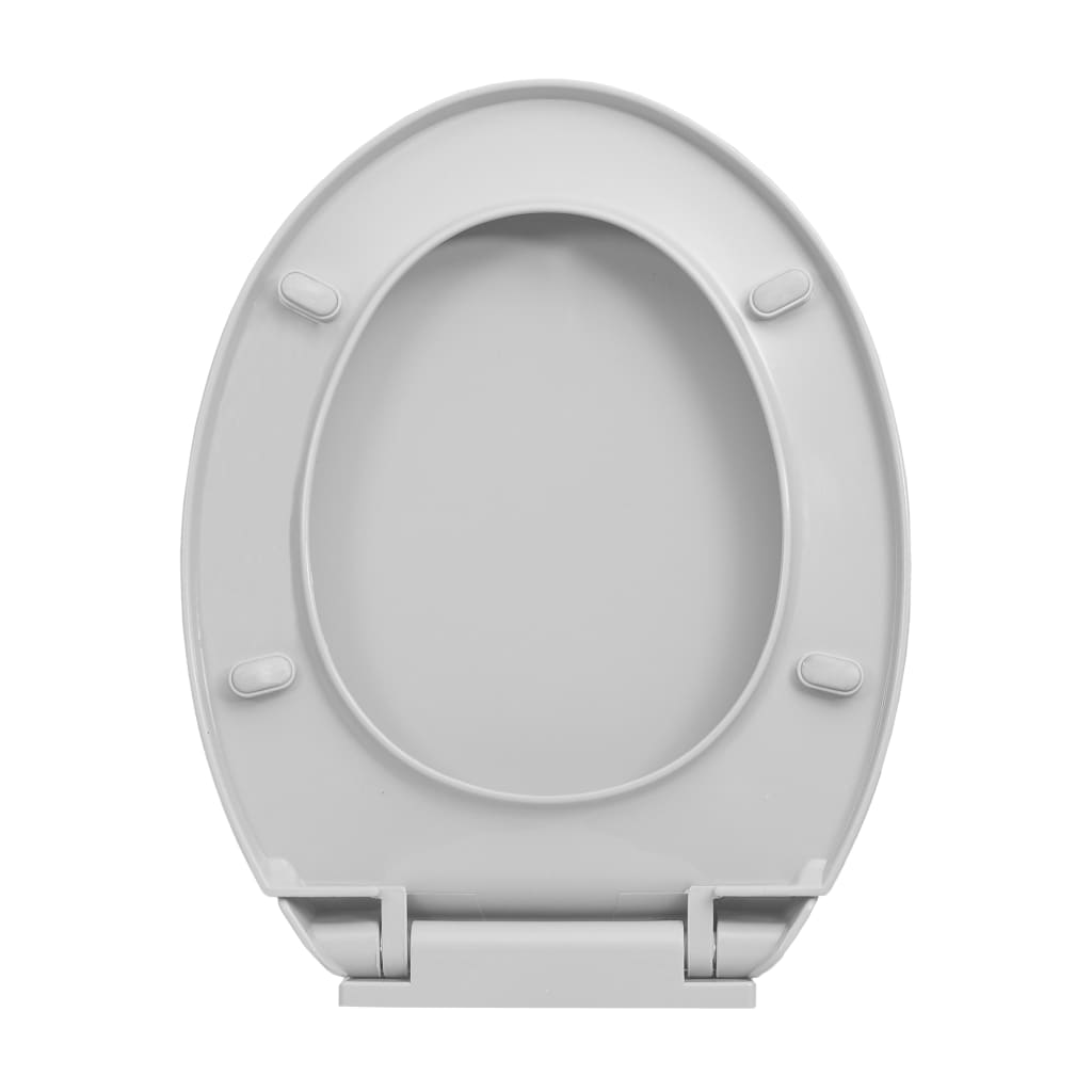 vidaXL WC sedadlo, pomalé sklápanie, svetlosivé, oválne