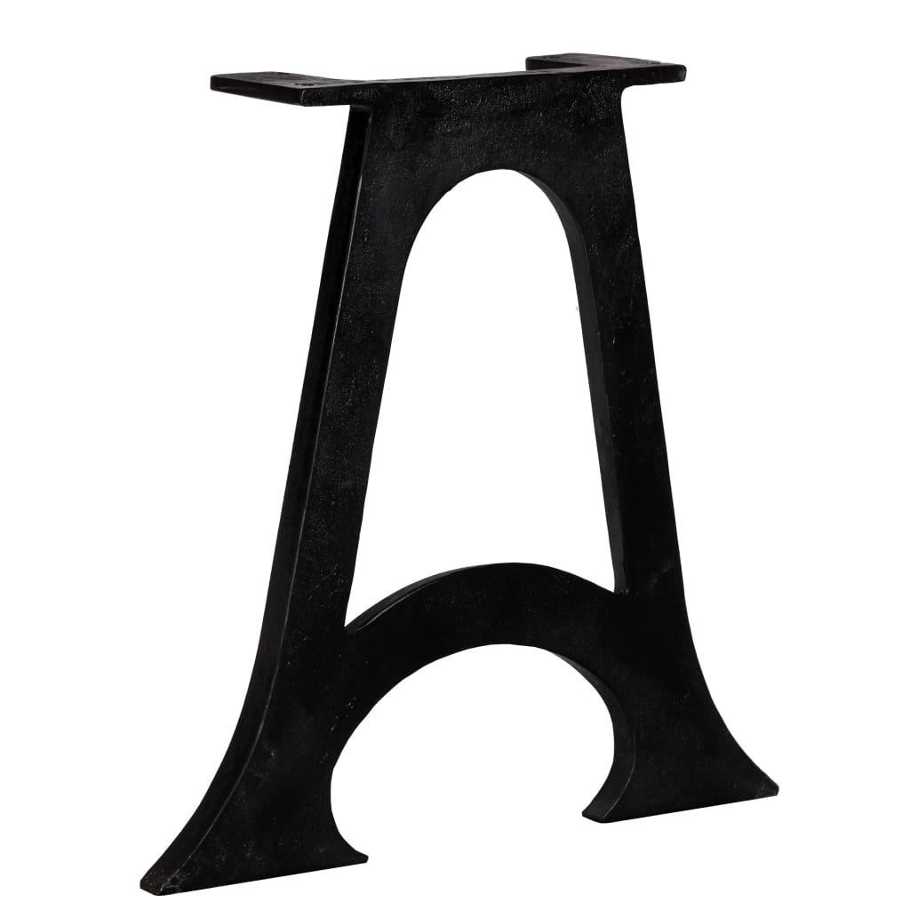 vidaXL Nohy na konferenčný stolík 2ks, zaoblený rám v tvare A, liatina