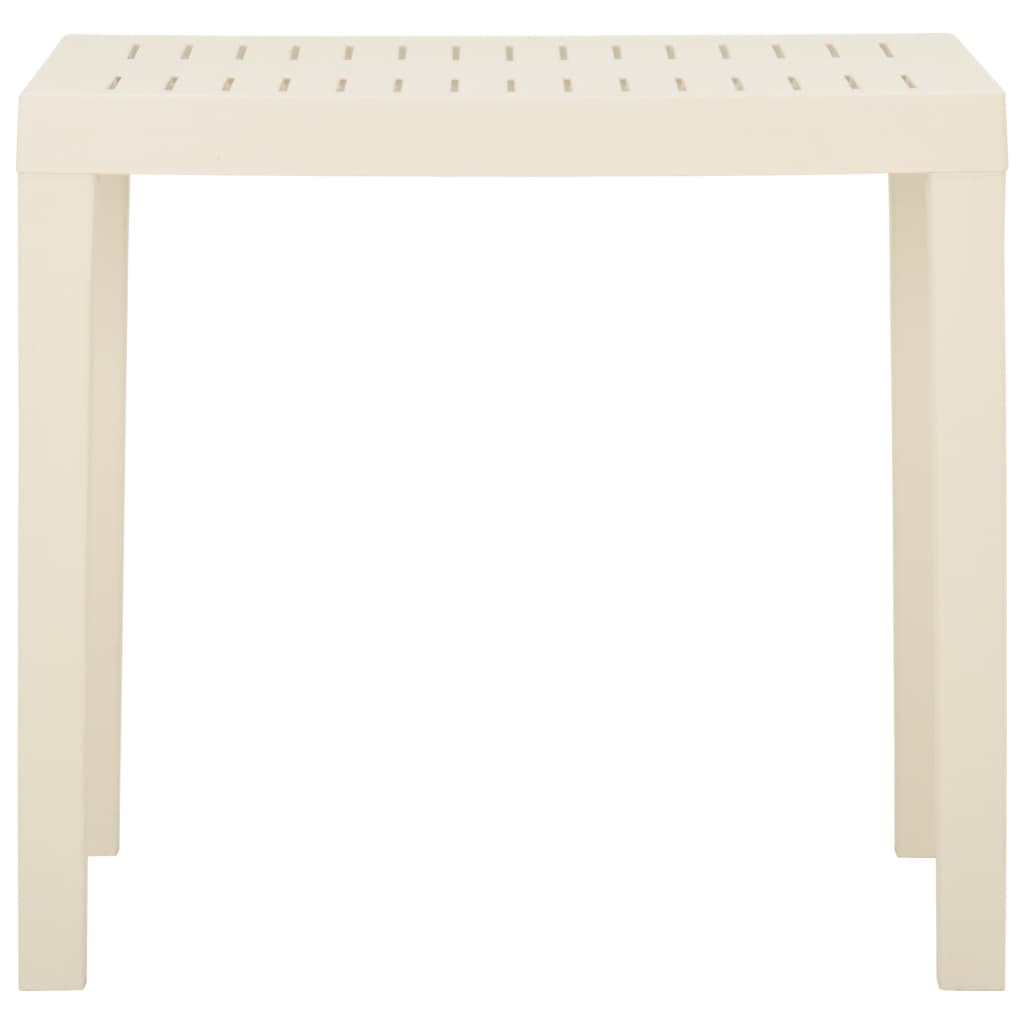 vidaXL Záhradný stôl biely 79x65x72 cm plast