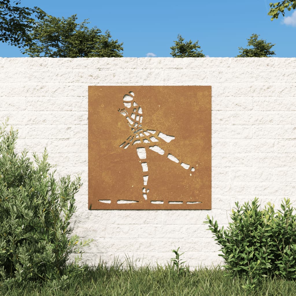 vidaXL Záhradná dekorácia 55x55 cm, cortenová oceľ, baletka
