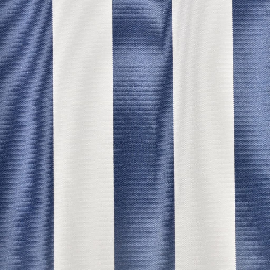 vidaXL Tieniaca plachta na markízu, plátená, modro biela 500x300 cm