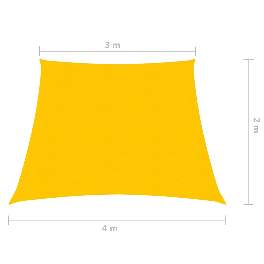 vidaXL Tieniaca plachta 160 g/m² žltá 3/4x2 m HDPE