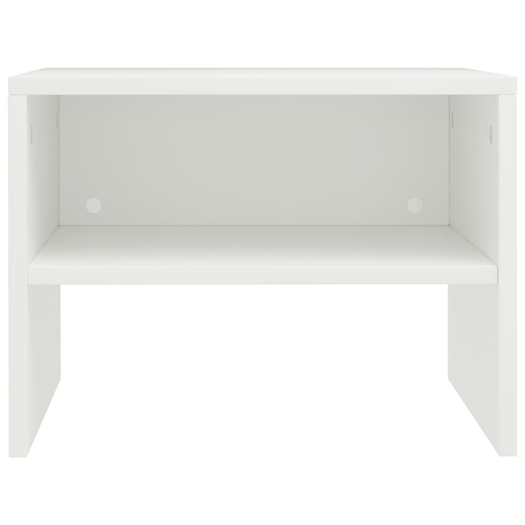 vidaXL Nočný stolík biely 40x30x30 cm drevotrieska