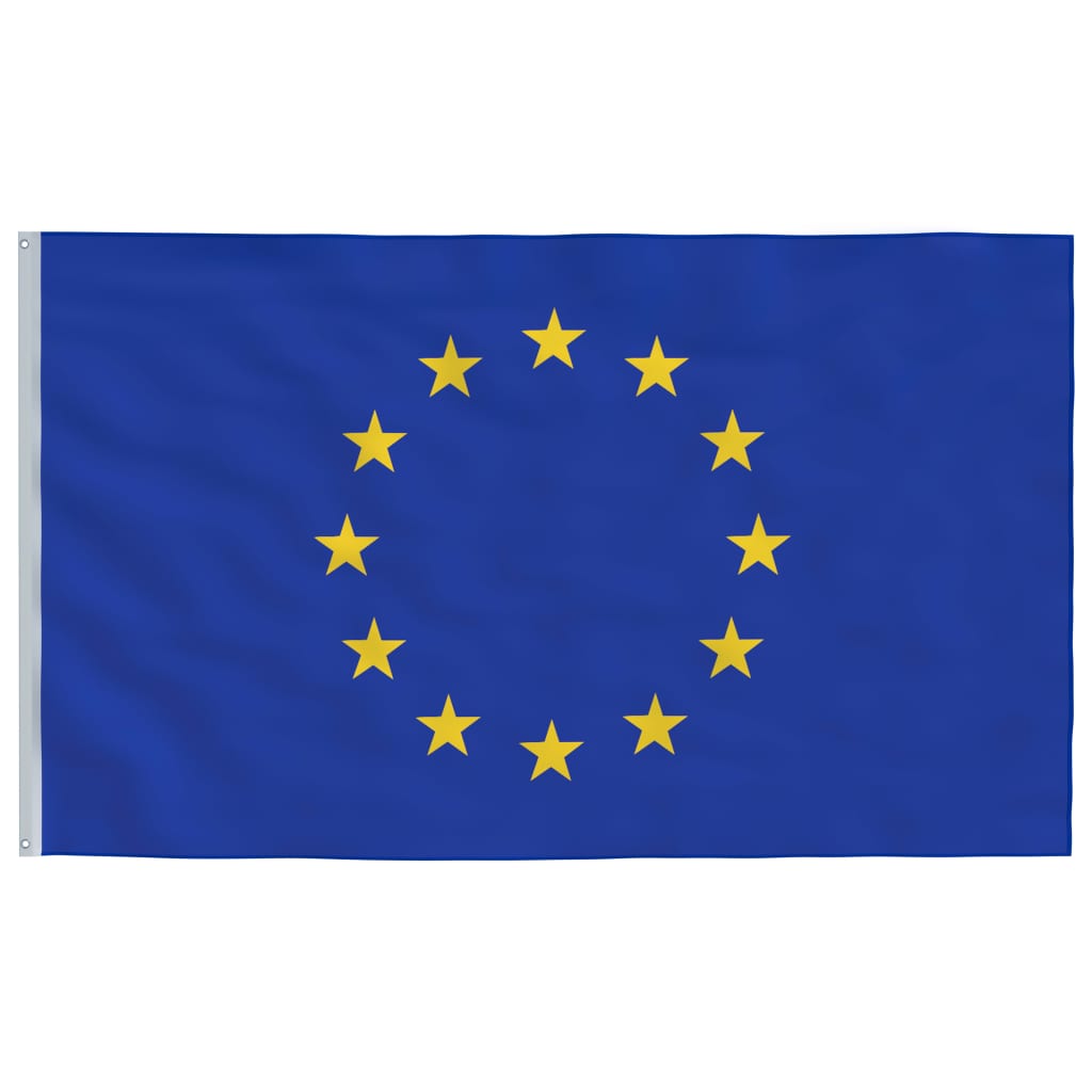 vidaXL Európska vlajka a stĺp 4 m hliníková
