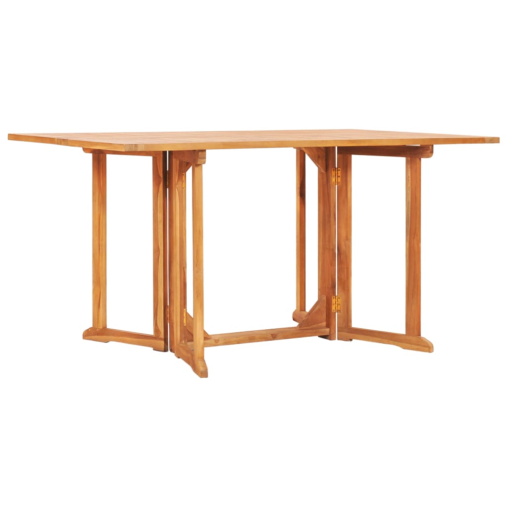 vidaXL Skladací záhradný stôl Butterfly 150x90x75 cm, tíkový masív