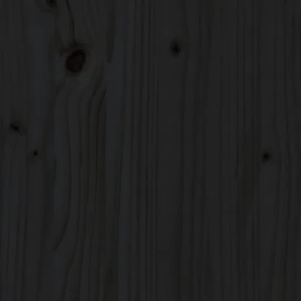 vidaXL Nočný stolík čierny 40x34x45 cm masívne borovicové drevo