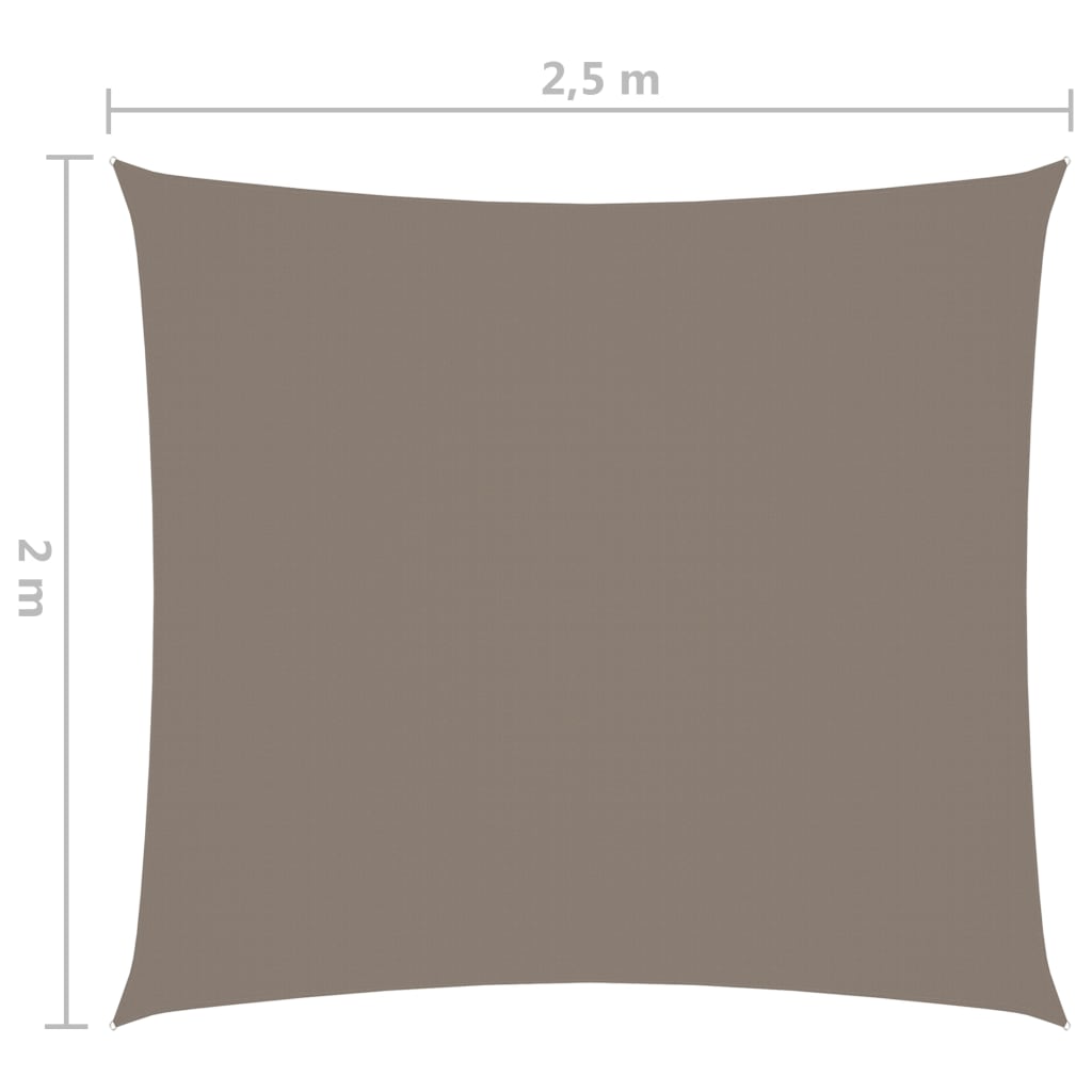 vidaXL Tieniaca plachta, oxford, obdĺžniková 2x2,5 m, sivohnedá