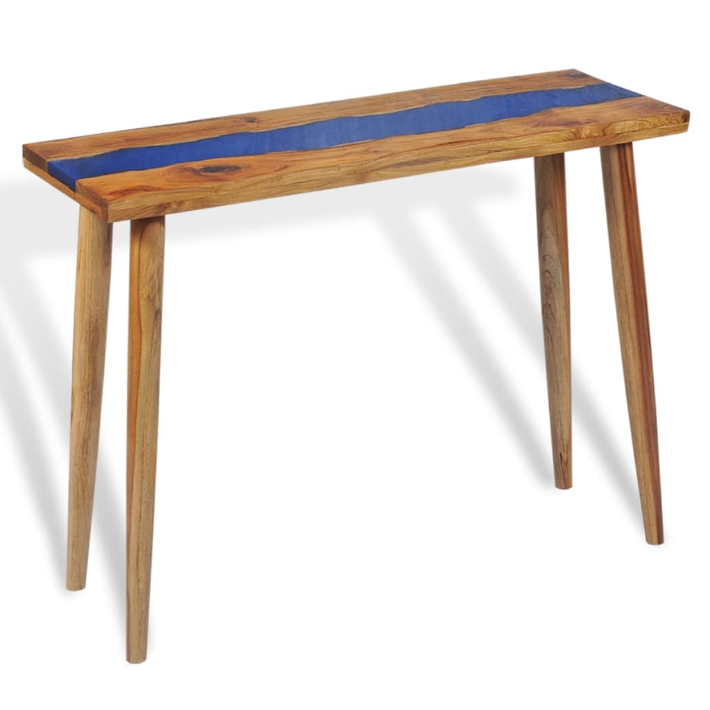 vidaXL Konzolový stolík teakové drevo 100x35x75 cm