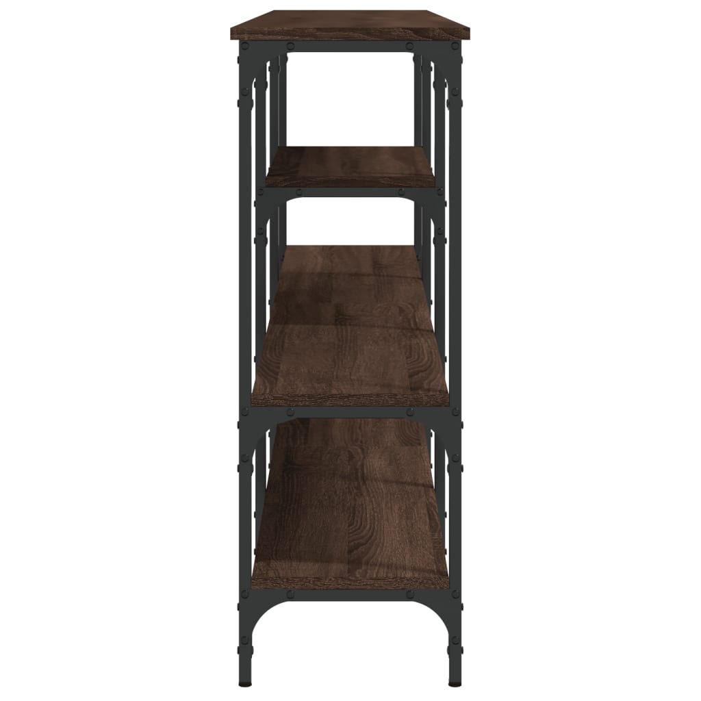vidaXL Konzolový stolík hnedý dub 160x29x80 cm kompozitné drevo