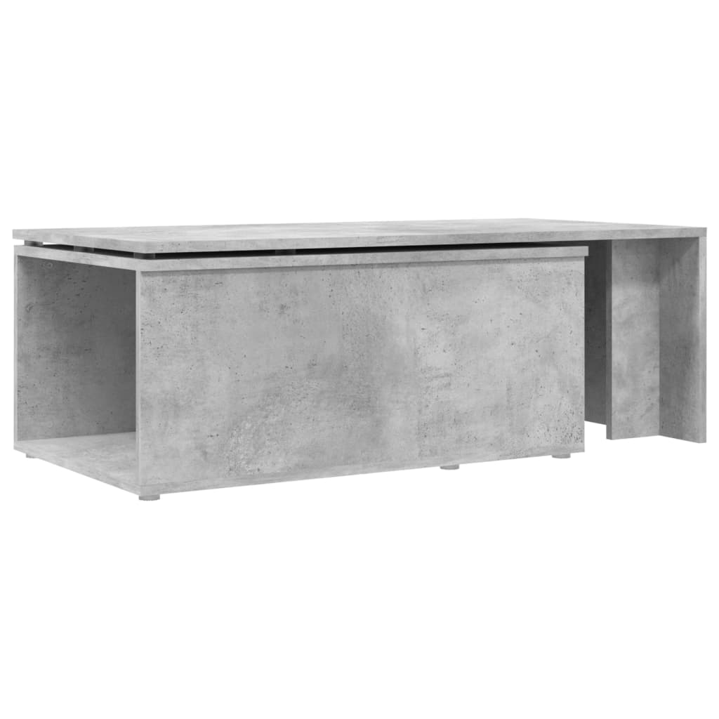 vidaXL Konferenčný stolík betónovo-sivý 150x50x35 cm drevotrieska