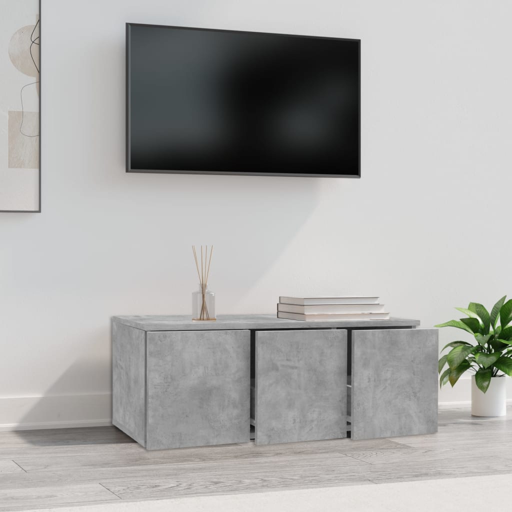 vidaXL TV skrinka, betónovo sivá 80x34x30 cm, drevotrieska