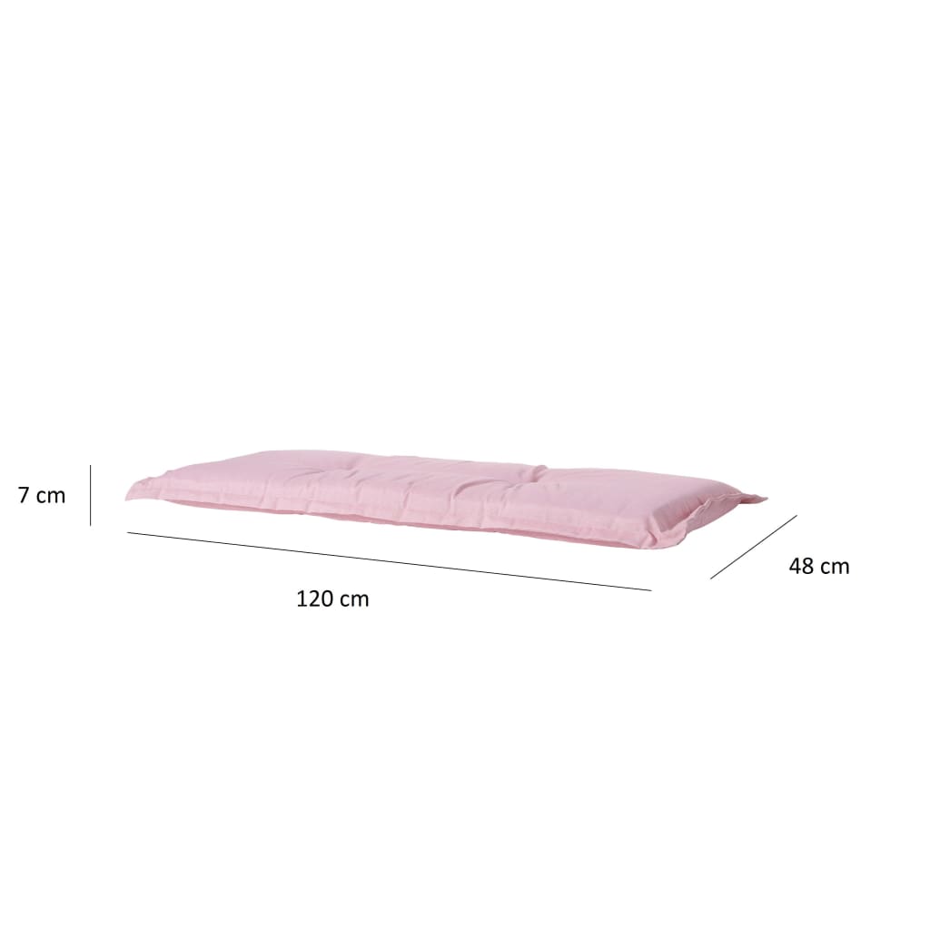 Madison Podložka na lavičku Panama 120x48 cm jemná rúžová
