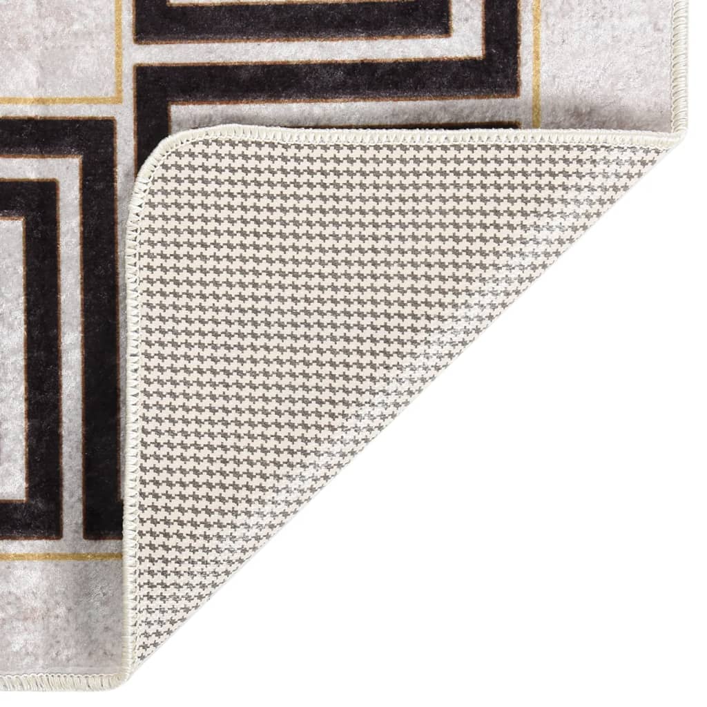 vidaXL Prateľný koberec 160x230 cm bledobéžový protišmykový