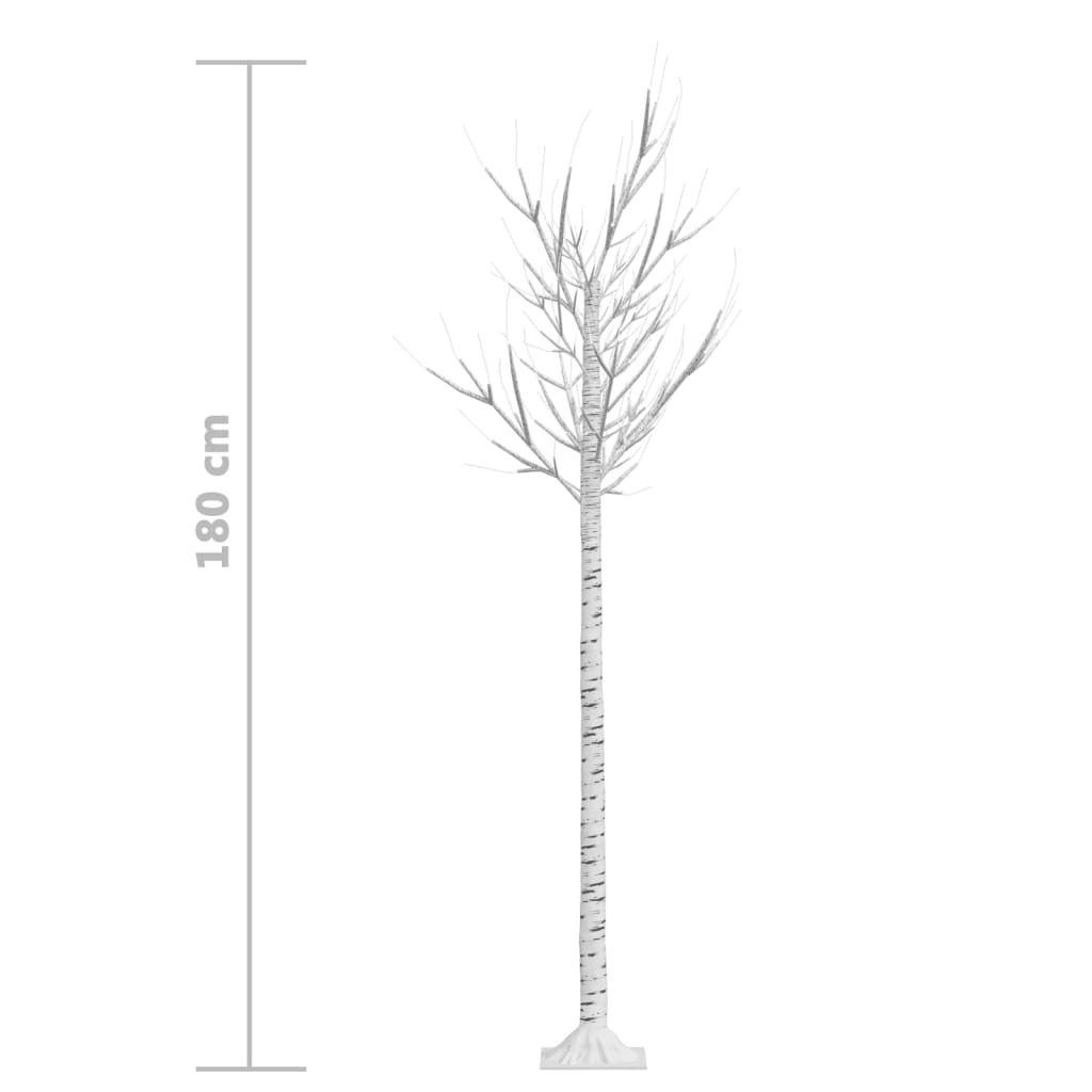 vidaXL Vianočný stromček/vŕba 180 LED 1,8 m studená biela dovnútra/von