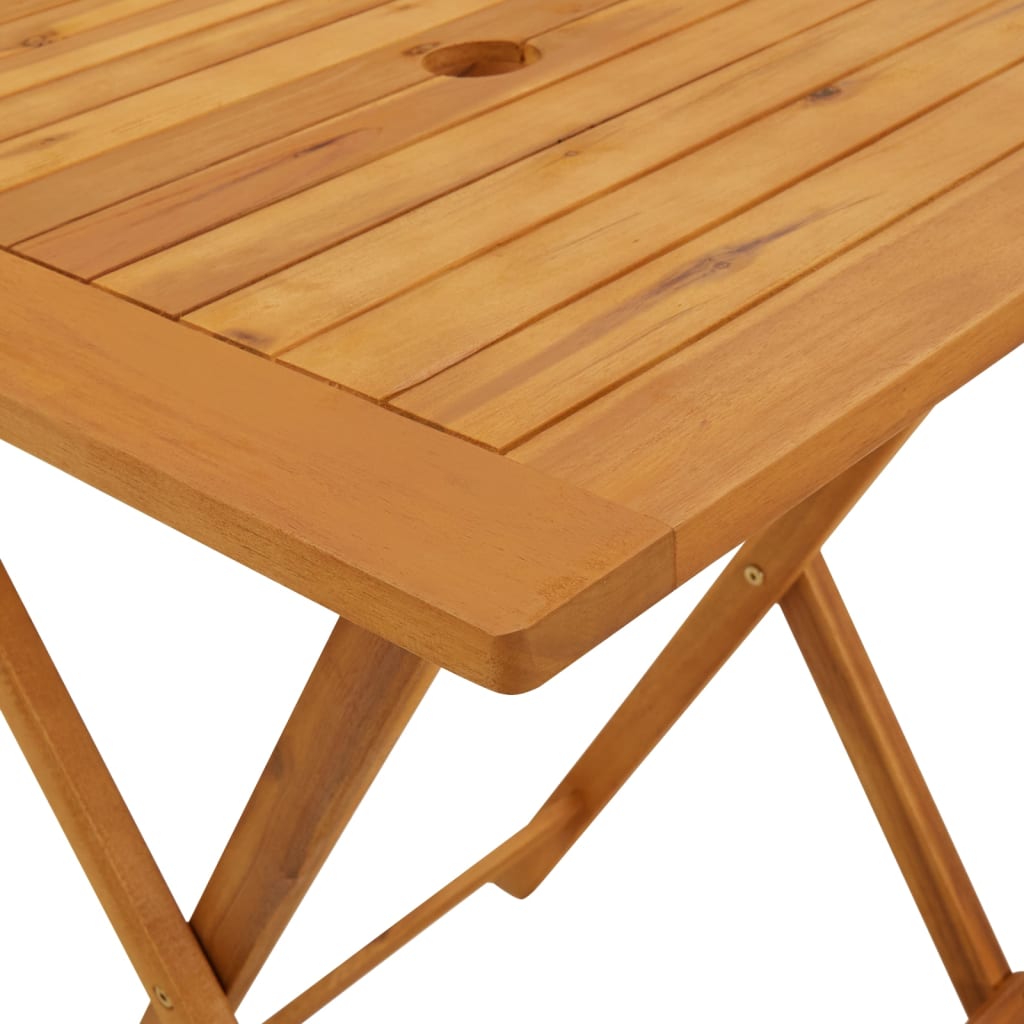 vidaXL Skladací záhradný stôl 60x60x75 cm akáciový masív