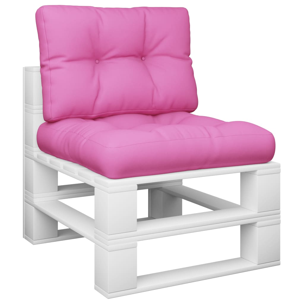 vidaXL Podložky na paletový nábytok 2 ks, ružové, látka