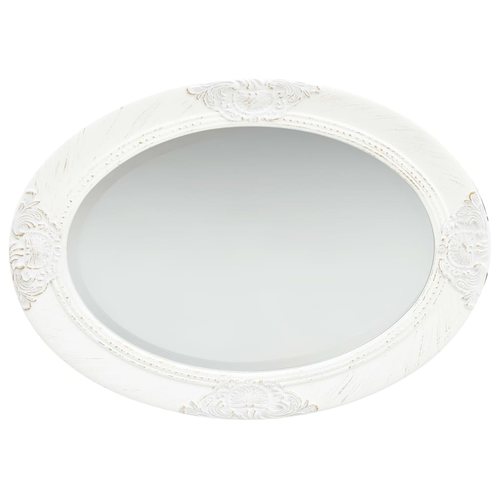 vidaXL Nástenné zrkadlo v barokovom štýle 50x70 cm biele