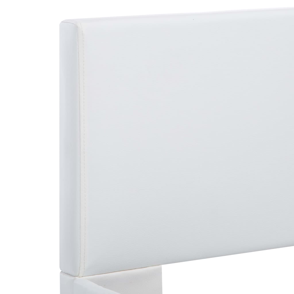 vidaXL Posteľný rám, biely, umelá koža 120x200 cm