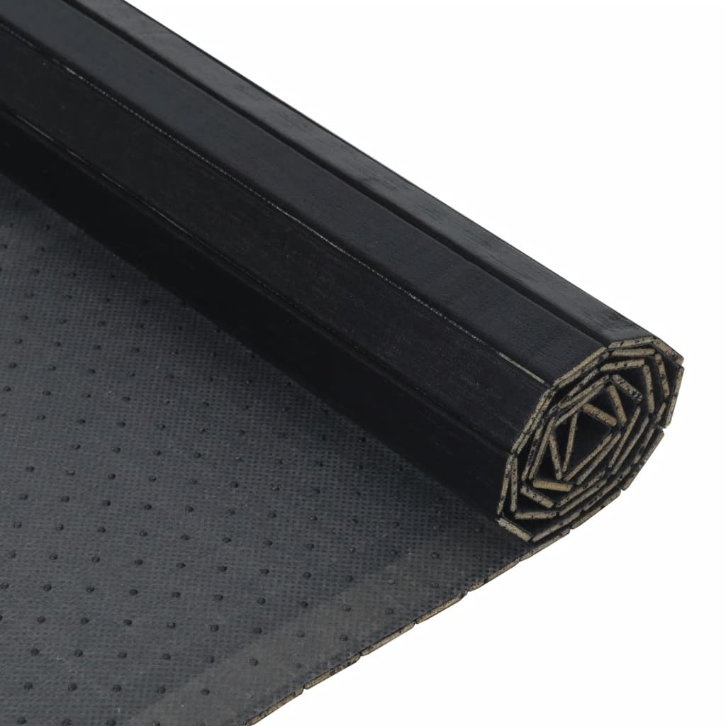 vidaXL Koberec obdĺžnikový čierny 100x400 cm bambus