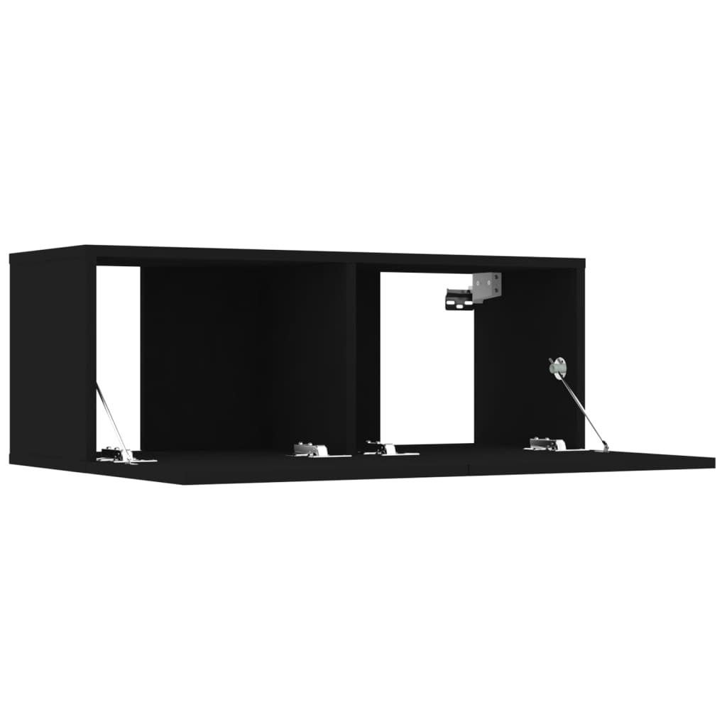 vidaXL TV skrinky 4 ks čierne 80x30x30 cm spracované drevo