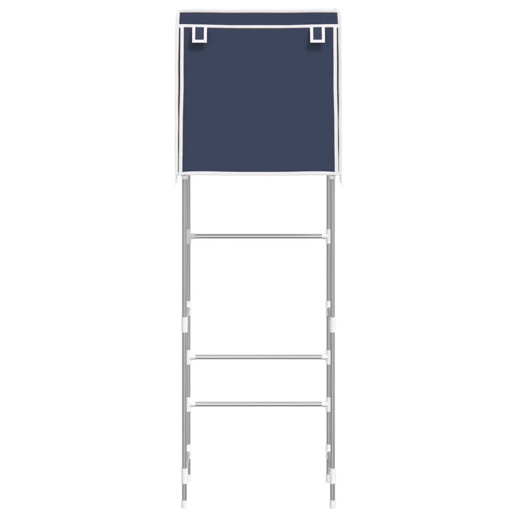 vidaXL 2-poschodový úložný stojan nad WC modrý 56x30x170 cm železo