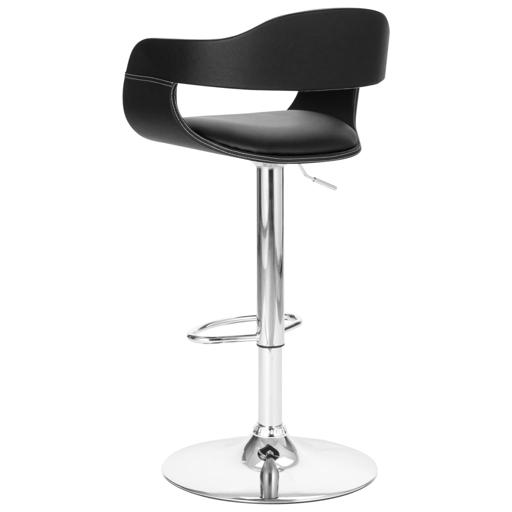 vidaXL Barová stolička, čierna, umelá koža