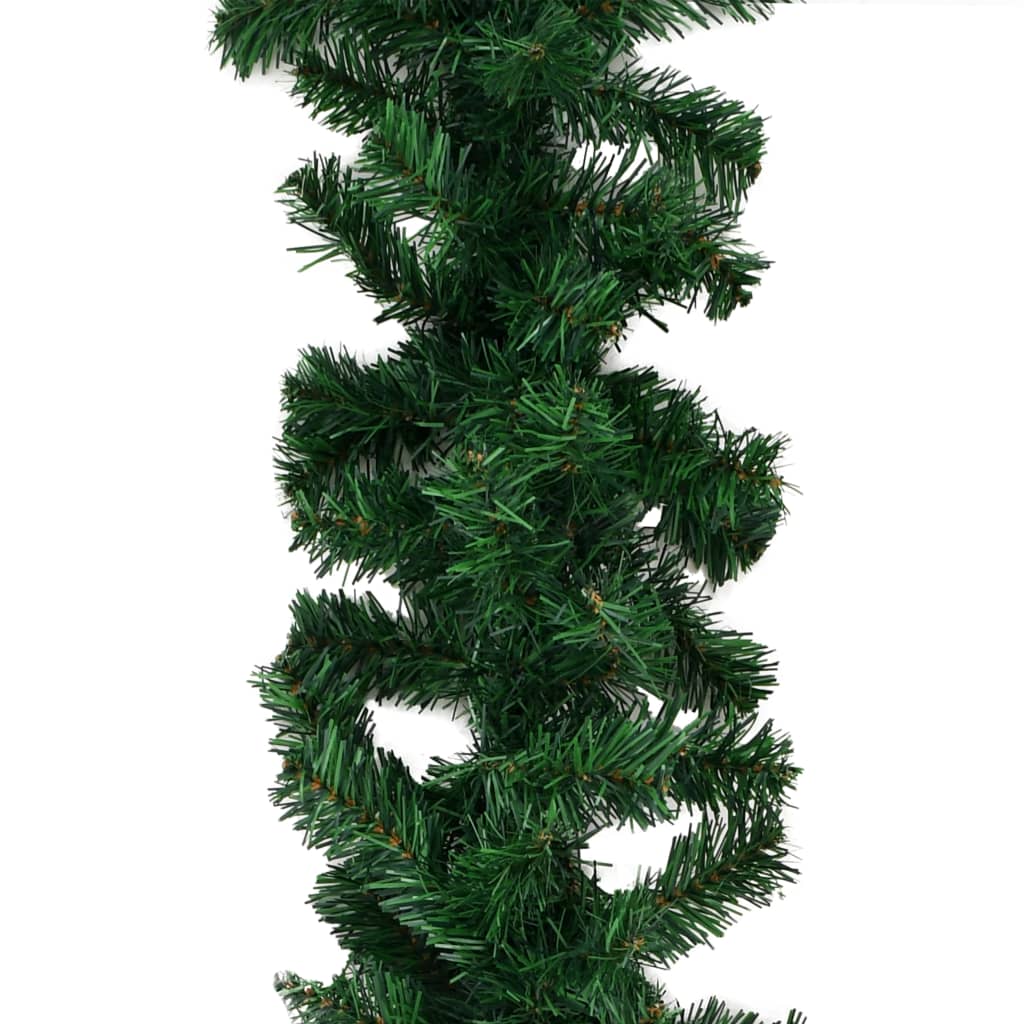 vidaXL Vianočné girlandy 4 ks, zelené 270 cm, PVC