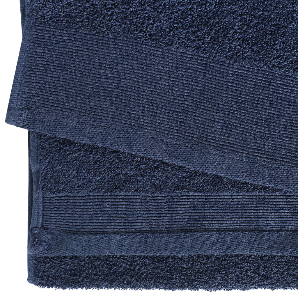 vidaXL 5-dielna sada kúpeľňových uterákov námornícka modrá 100x150 cm bavlnená 450 g/m2
