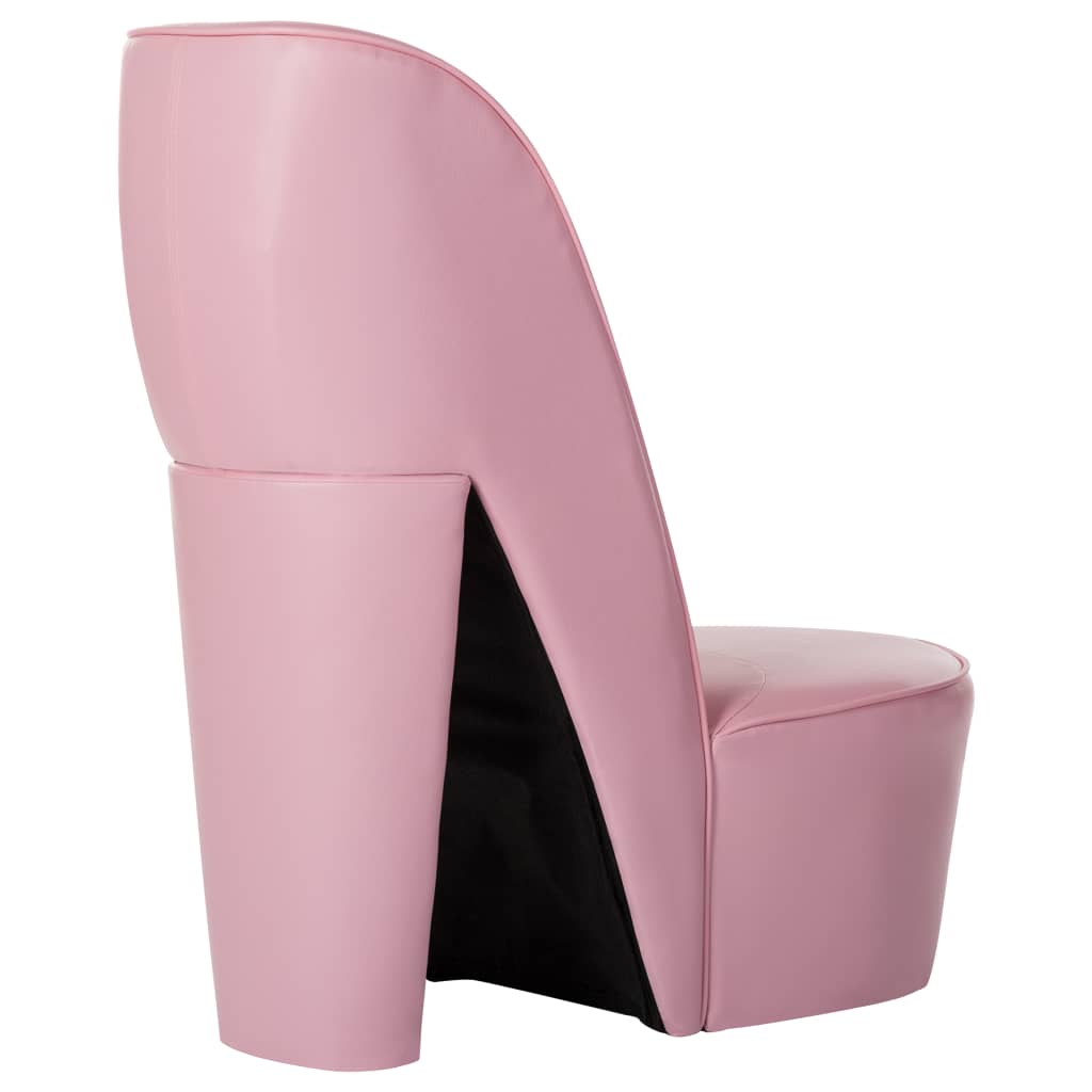 vidaXL Kreslo v tvare topánky ružové umelá koža
