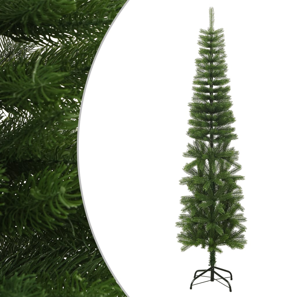 vidaXL Umelý úzky vianočný stromček s podstavcom 240 cm PE