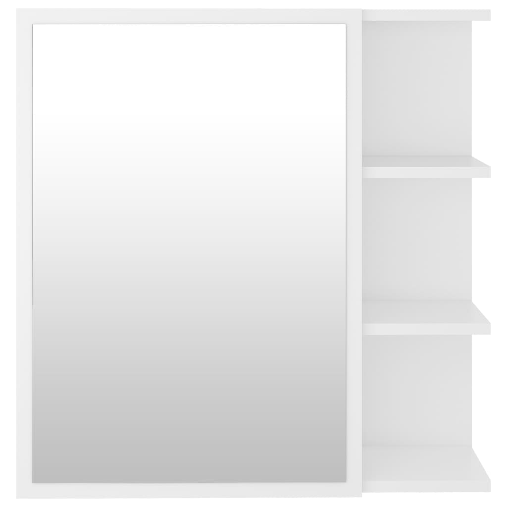 vidaXL Skrinka so zrkadlom, biela 62,5x20,5x64 cm, kompozitné drevo