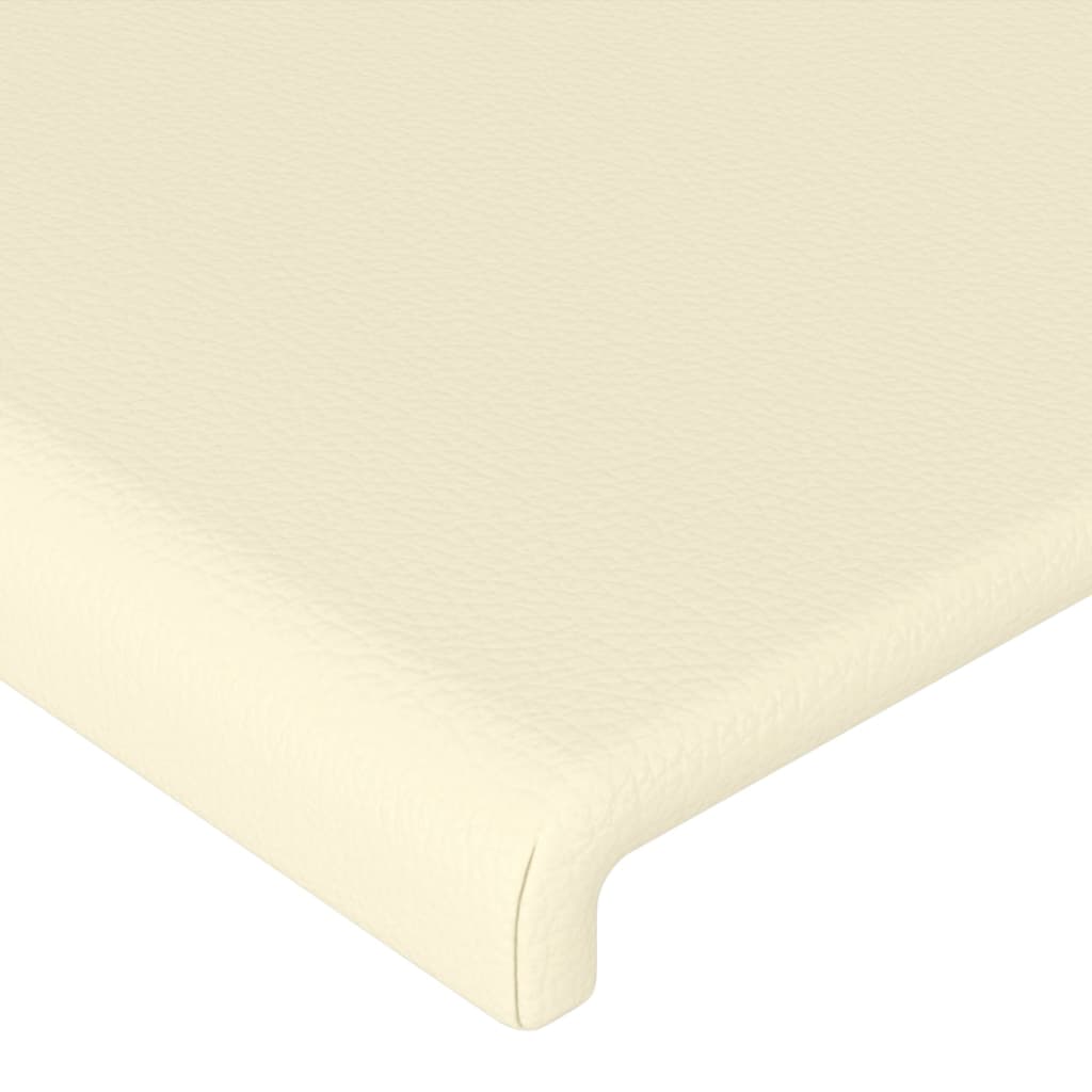 vidaXL Čelo postele so záhybmi krémový 93x23x118/128 cm umelá koža